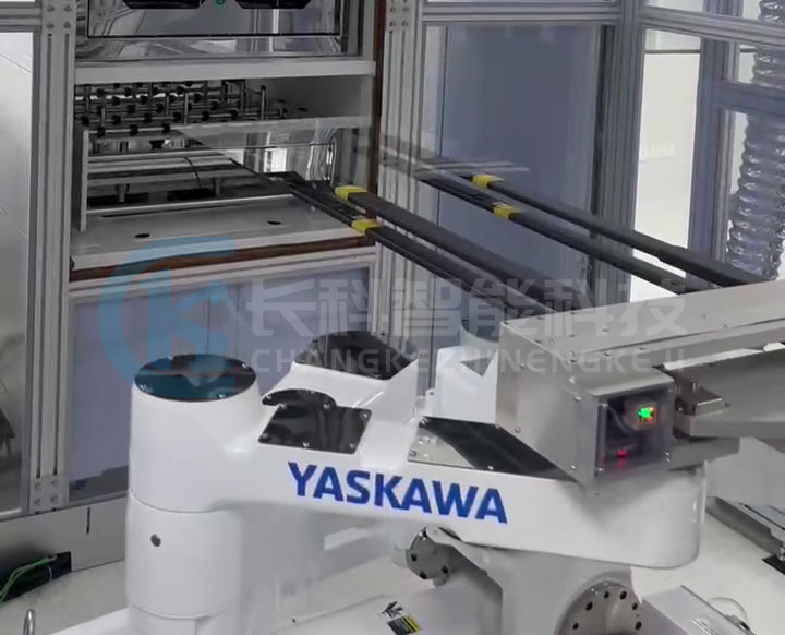 安川機(jī)器人取放鈣鈦礦玻璃基板