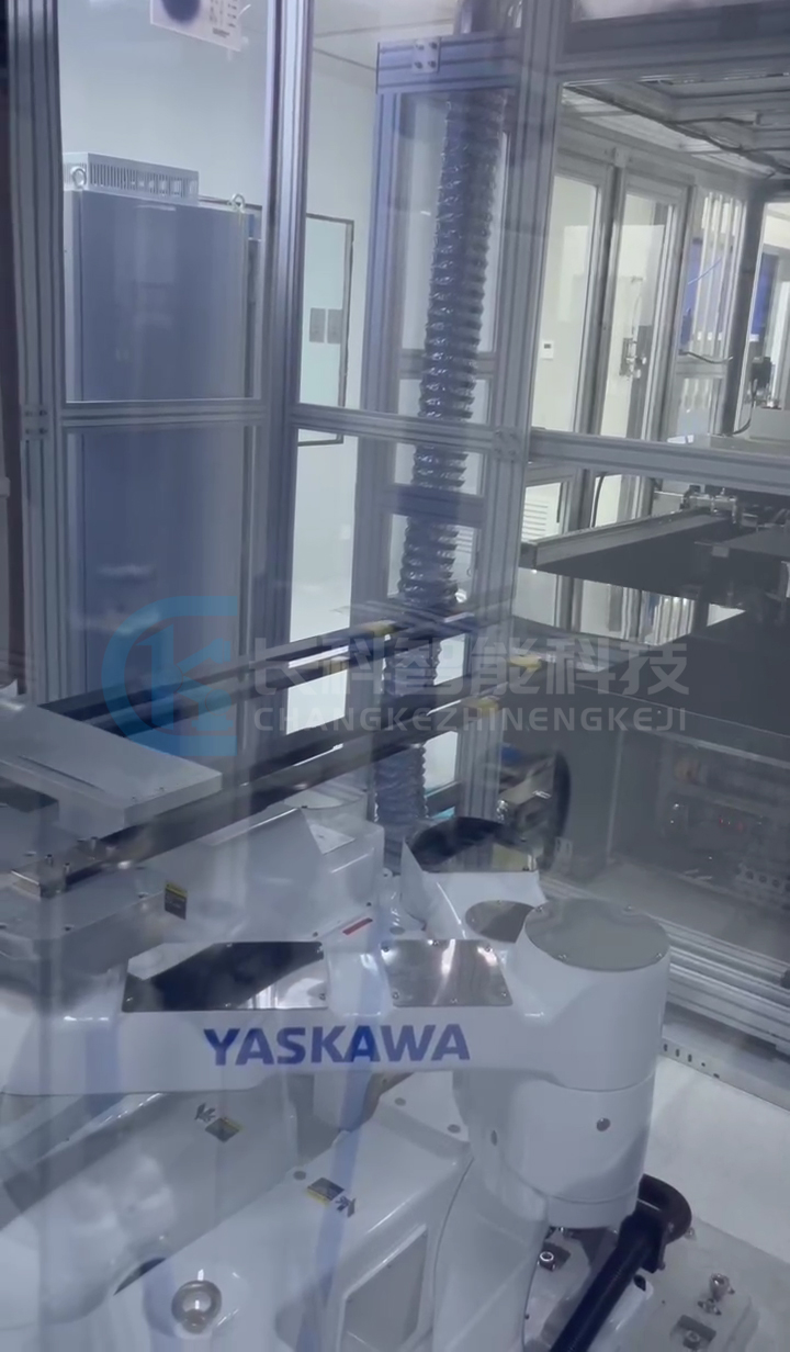 安川機(jī)器人取放鈣鈦礦玻璃基板